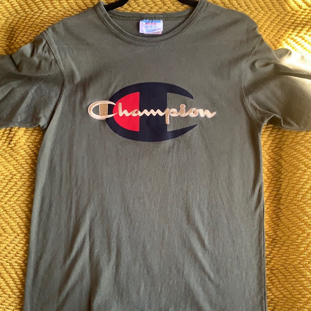 Olive green Champion T-Shirt, Medium